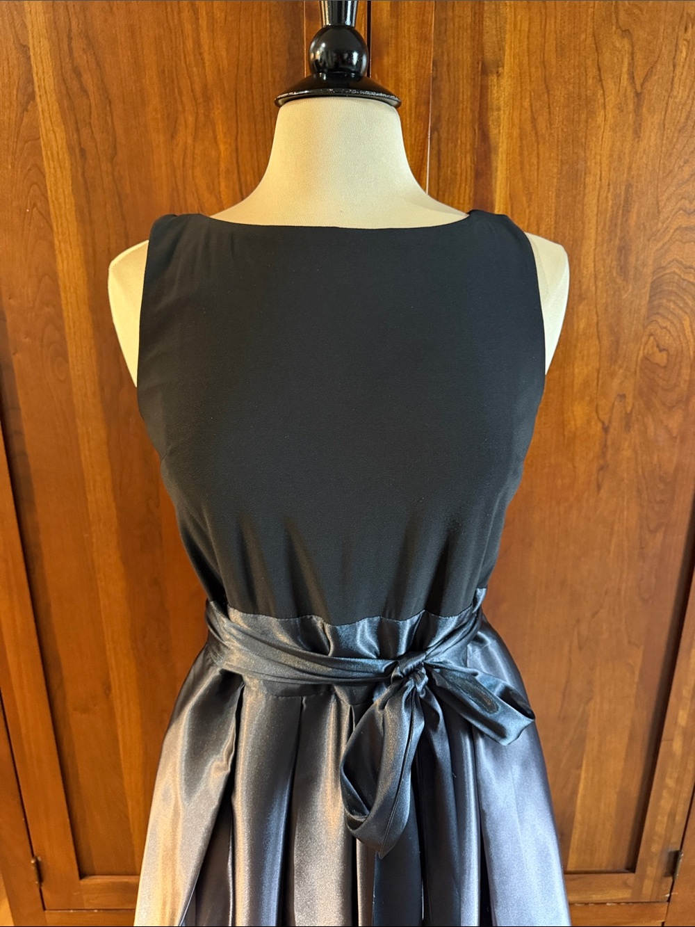 SL Fashions New York Ombré Satin Bow Sash Gown - Picture 4 of 6
